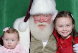 Natalie and Genevieve with Santa