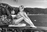 Claudine Auger enjoying the carribean